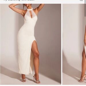 Oh Polly Dresses New With Tags Embellished High Neck Keyhole Cut